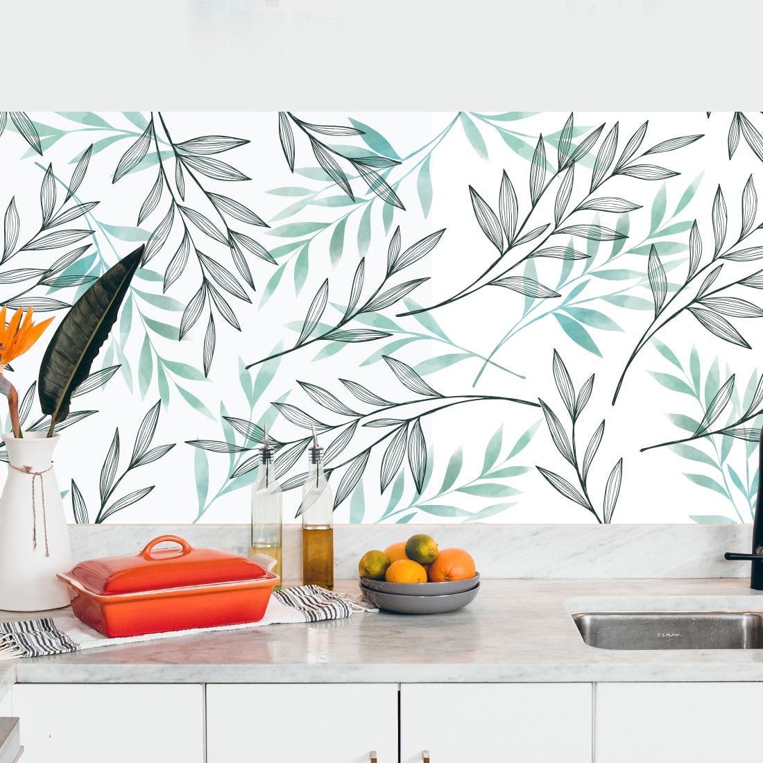 Vinilo Decorativo Para Muebles Y Paredes - Diseño Flores, 40x200 Cm, Resistente Al Agua, Fácil Instalación