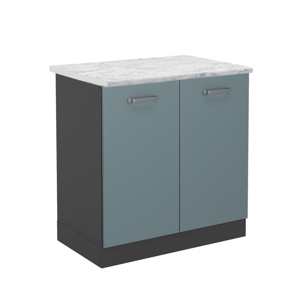 Vicco Szafka pod zlew R-Line, Niebiesko-szary, 80 cm BR Marmur