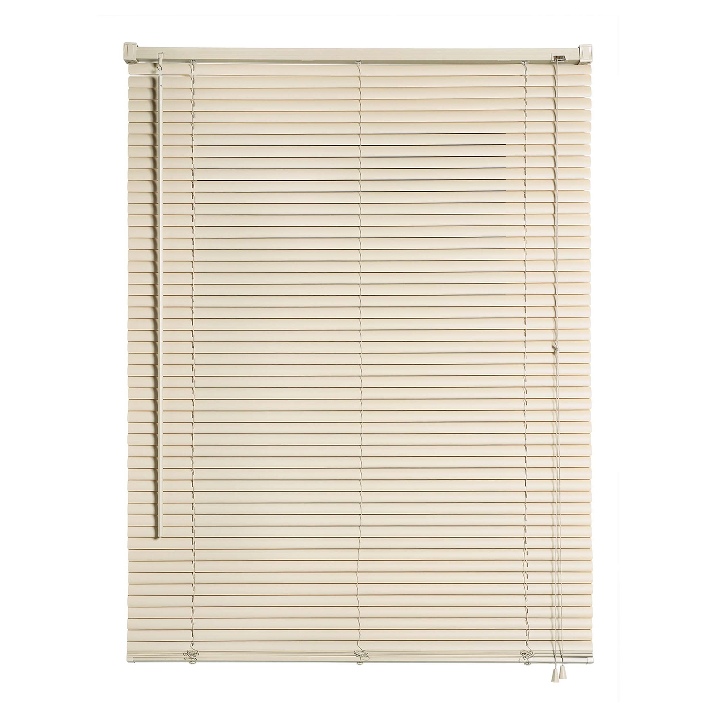 Persianas venecianas de vinilo con cordón beige 60x130