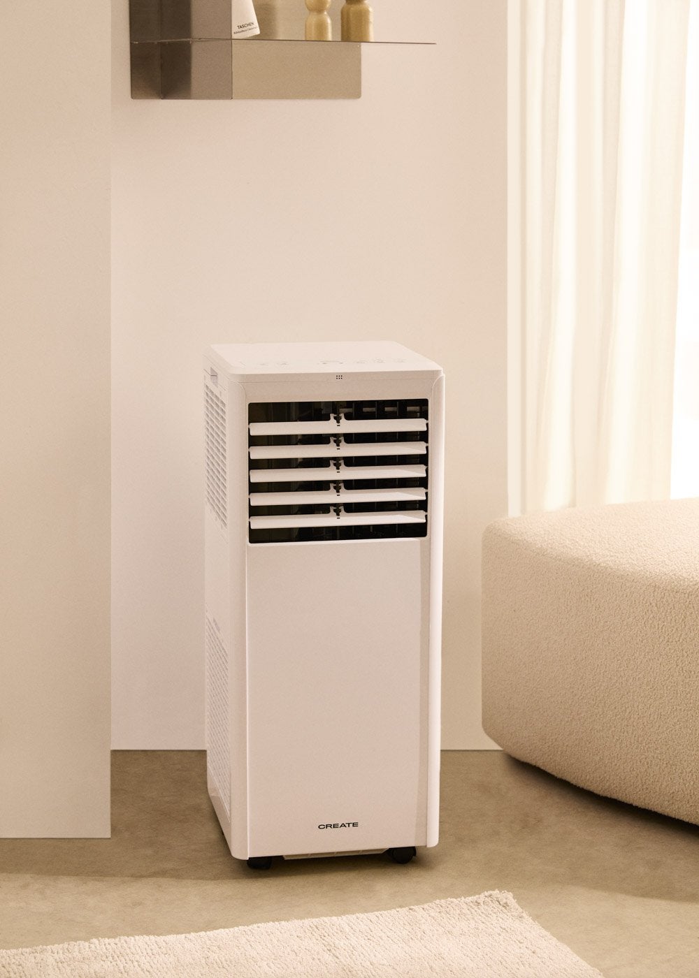CREATE - SILKAIR 7000 - Klimatyzator przenośny 3 w 1 7000 BTU z osuszaczem 36L/dzień - Blanc