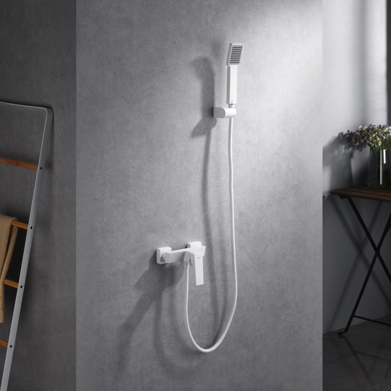 IMEX Kit de Ducha Monomando con Alcachofa y Flexo Kit de Ducha