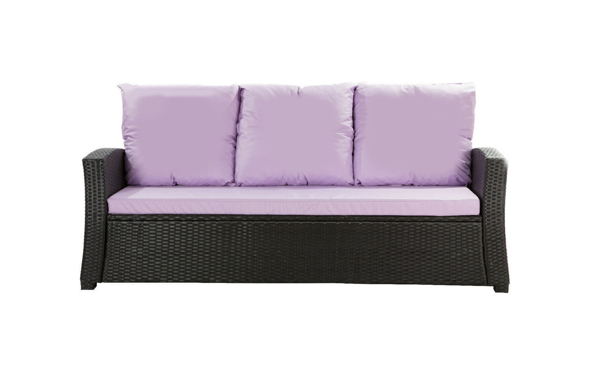 Cojines de sofá de exterior violeta claro cojines de sofá de 4-3 plazas cojín de banco de jardín 170x50x50 cojines para muebles de poliratán-mix