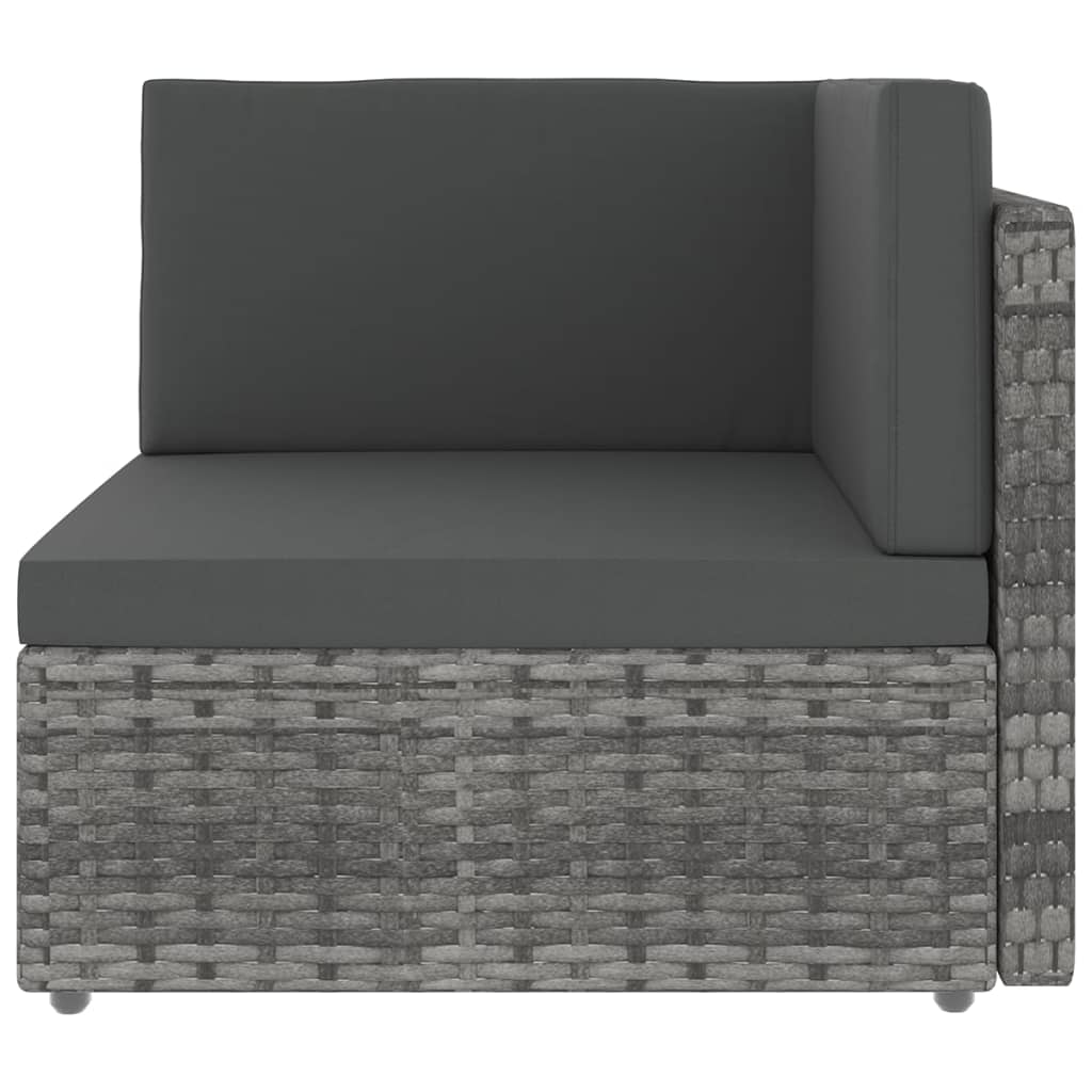 Maison Exclusive - Set Divani da Giardino 8 pz con Cuscini in Polyrattan Grigio - 5