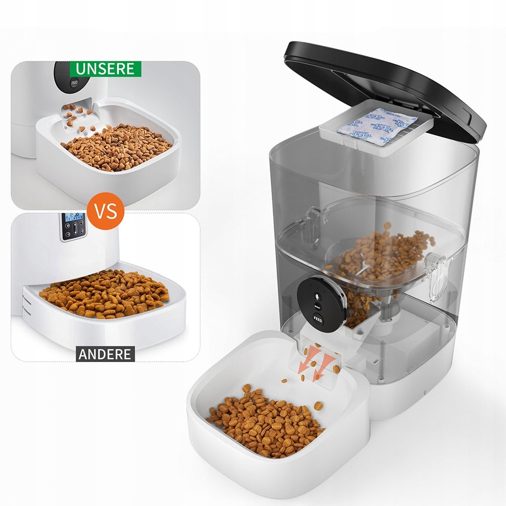 BALIMOPET Distributeur de Croquettes Automatique 4L pour Chats/Chiens WiFi ,avec Contrôle APP, ​Enregistrement Vocal - 7