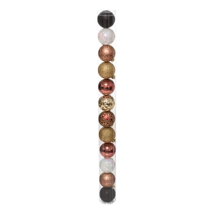 Lot de 12 Boules de Noël 
