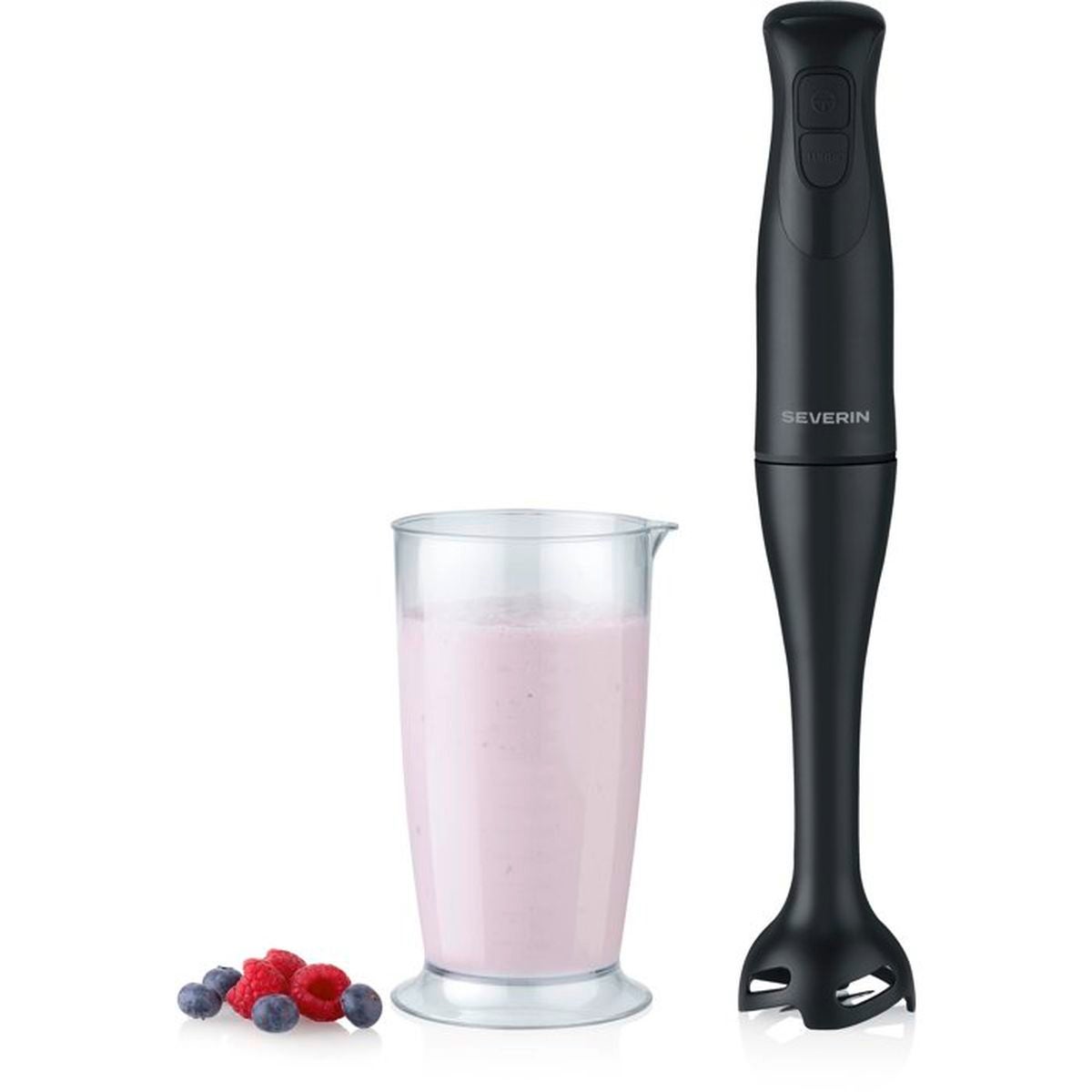 Severin Batidora De Mano, Sm3761, 350 W, Eje Desmontable, Vaso De 700 Ml Con Tapa, Doble Cuchilla Afilada, Turbo, Negra , Leroy Merlin