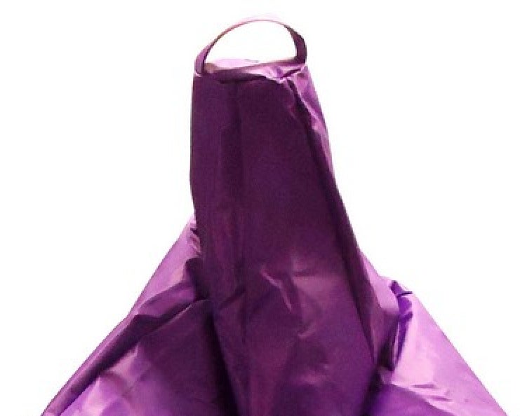 Puf acchille, sillón multiusos, puf, puf reposapiés, made in italy, 80x80 h120 cm, morado