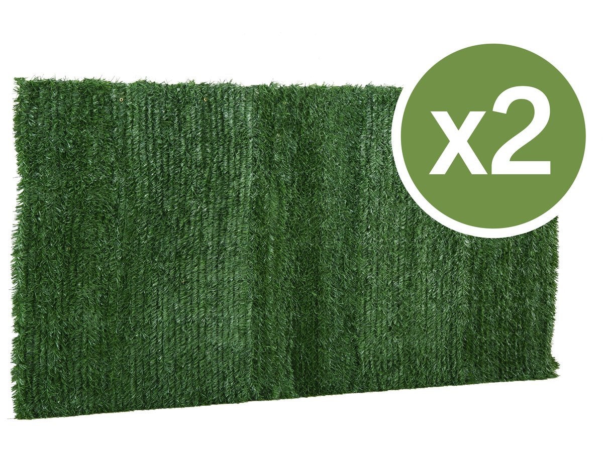 Zestaw 2 sztucznych żywopłotów - 150 x 300 cm