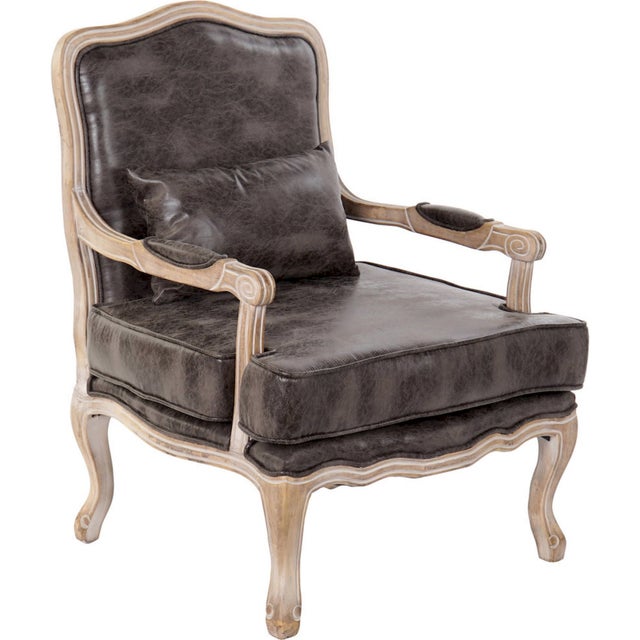 Fauteuil vintage marron pour un intérieur avec cachet 70 x 66 x 94 cm Marron vieilli effet patiné