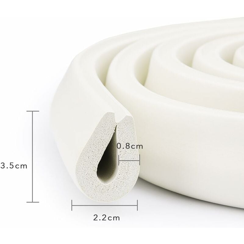 Protection d'angles et de bords pour bébé, lot de 2 rouleaux de mousse de sécurité antichoc de 2 m, à poser sur les coins des murs, des meubles et de - 3