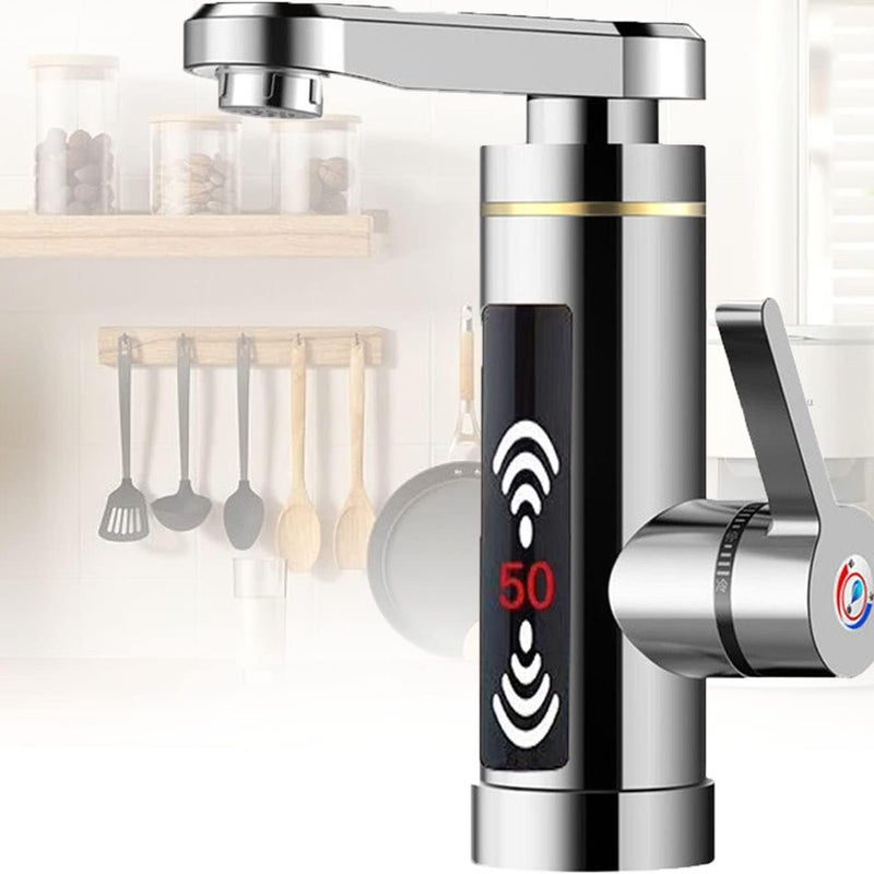 Kran z wyświetlaczem cyfrowym, kran elektryczny, regulowany kąt, temperatura w czasie rzeczywistym, odpowiedni do kuchni - do podłączenia