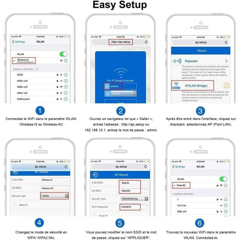 Wavlink AC600 Amplificateur WiFi/Repeteur WiFi Puissant Exterieur en Charge Poe/Dual-Band 2.4+5G/2 Antenne WiFi Longue Portée - 2