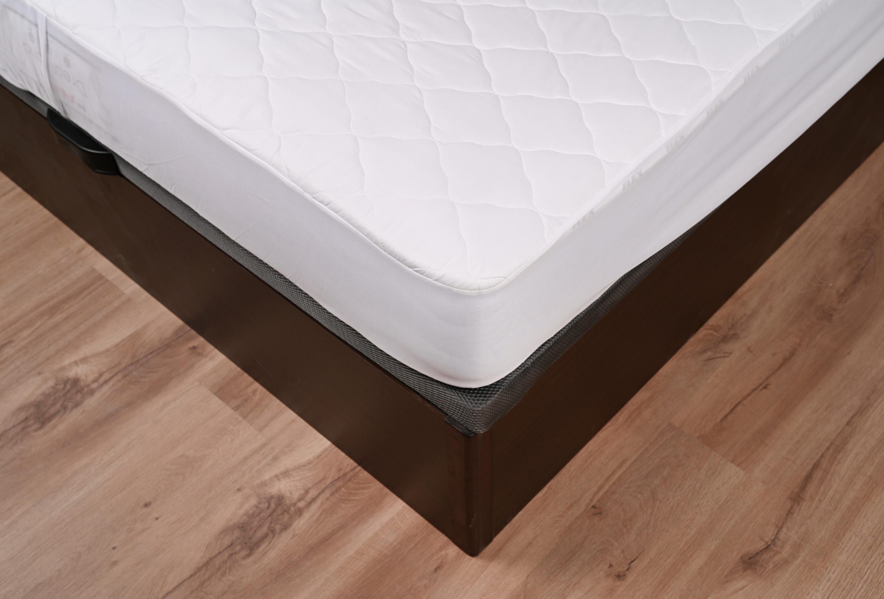 Protège-matelas Microfibre Réversible polyester blanc pour lit de 150 cm - 2