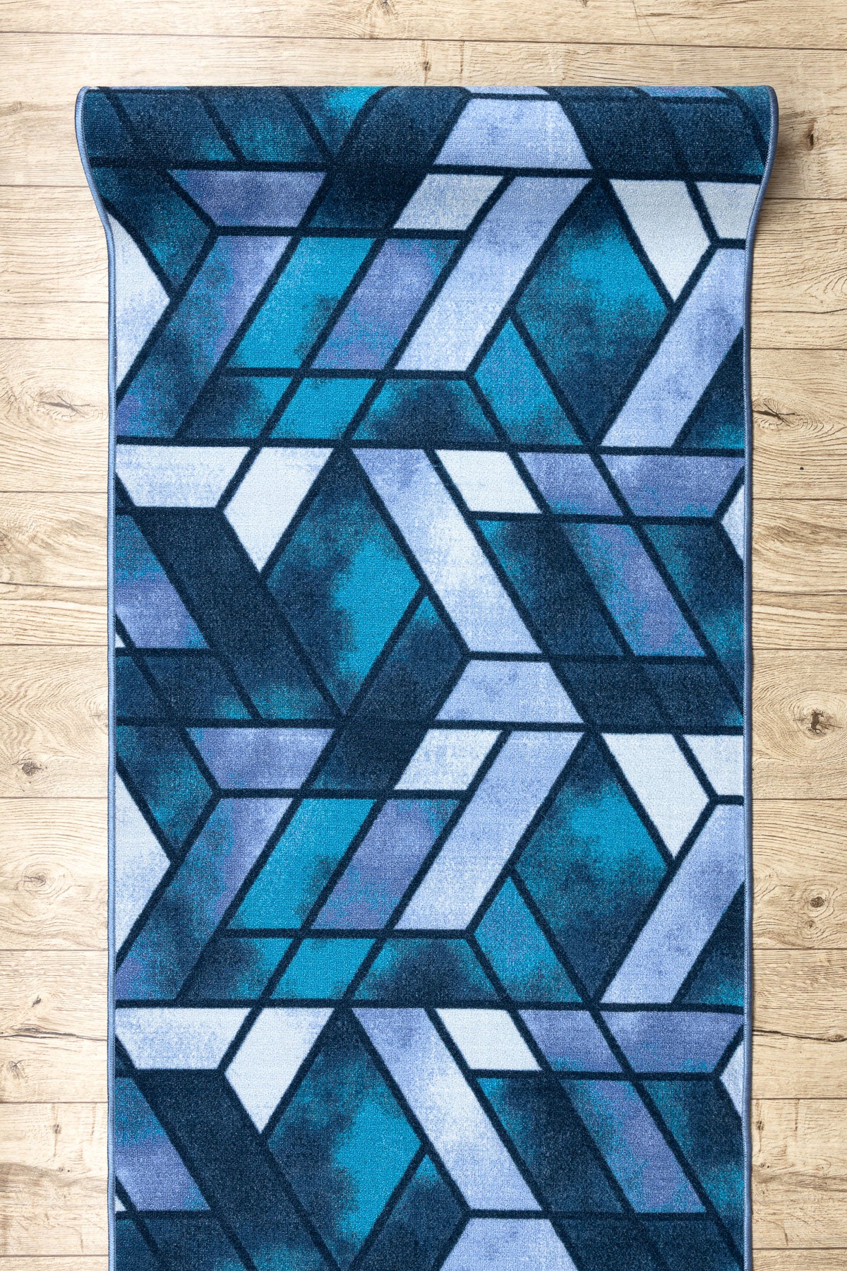 TAPIS DE COULOIR ANTIDÉRAPANT ROMBY diamants bleu marine 100cm 100x1250 cm - 5