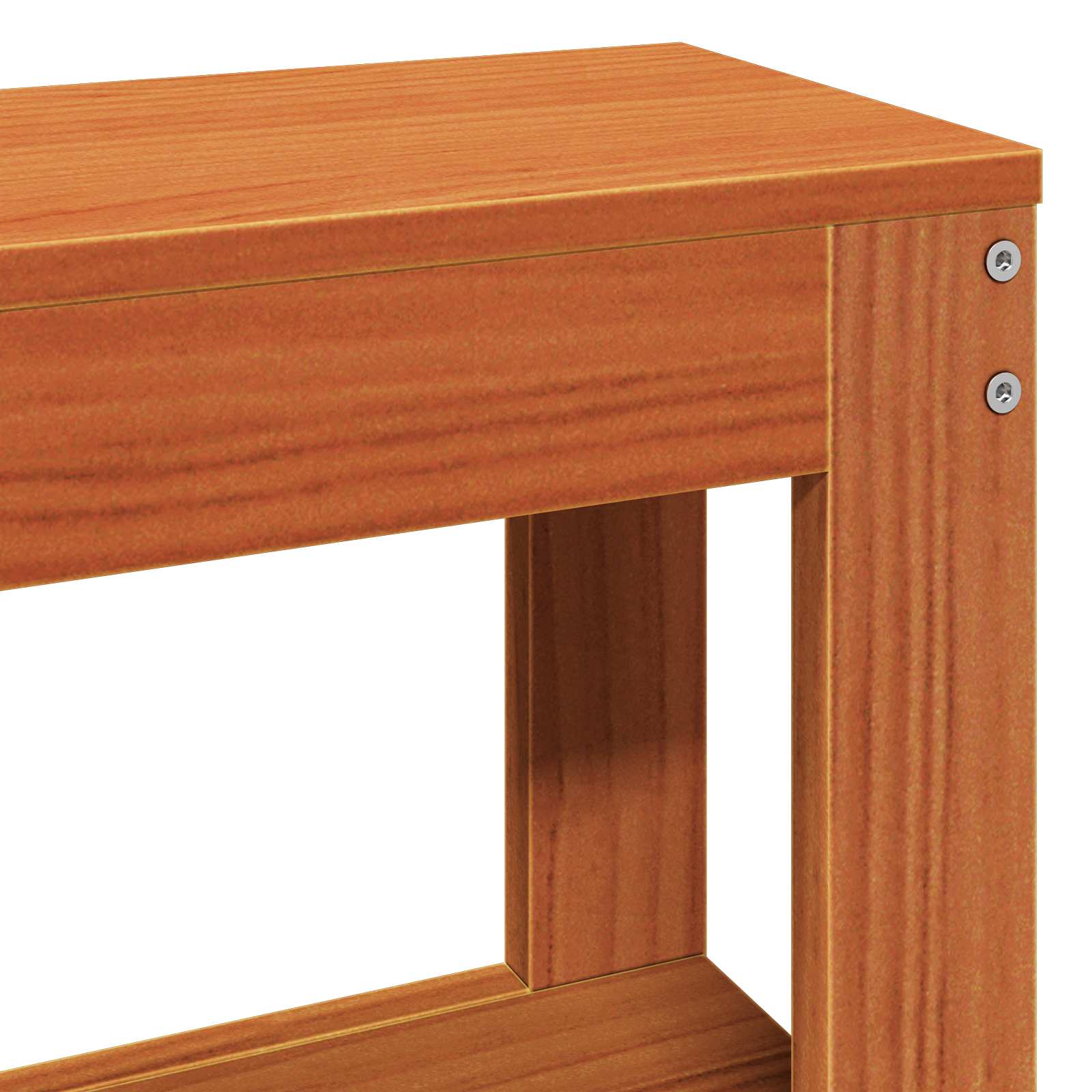 Cadre de lit, 2 pièces, en bois de pin massif, cire marron, pour la chambre - 9