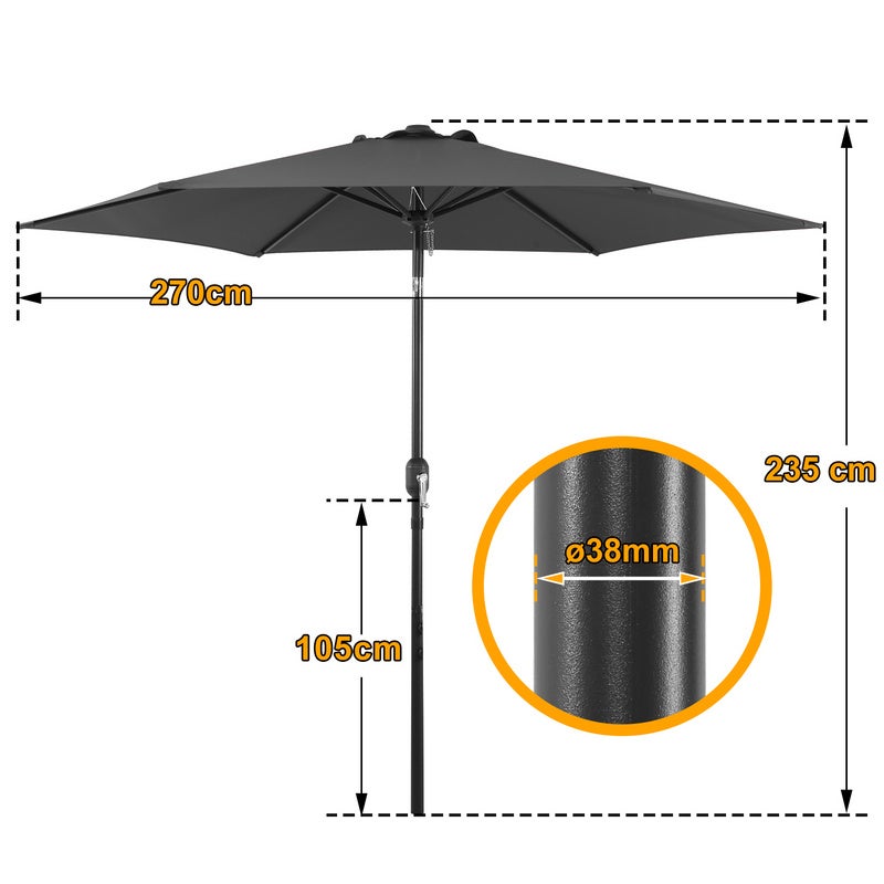 Ombrellone da Spiaggia da 300 cm, Ombrellone Hawaiano con 32 Luci LED, Ombrello da Giardino in Paglia PE, con Manovella e Inclinazione Regolab | Leroy Merlin