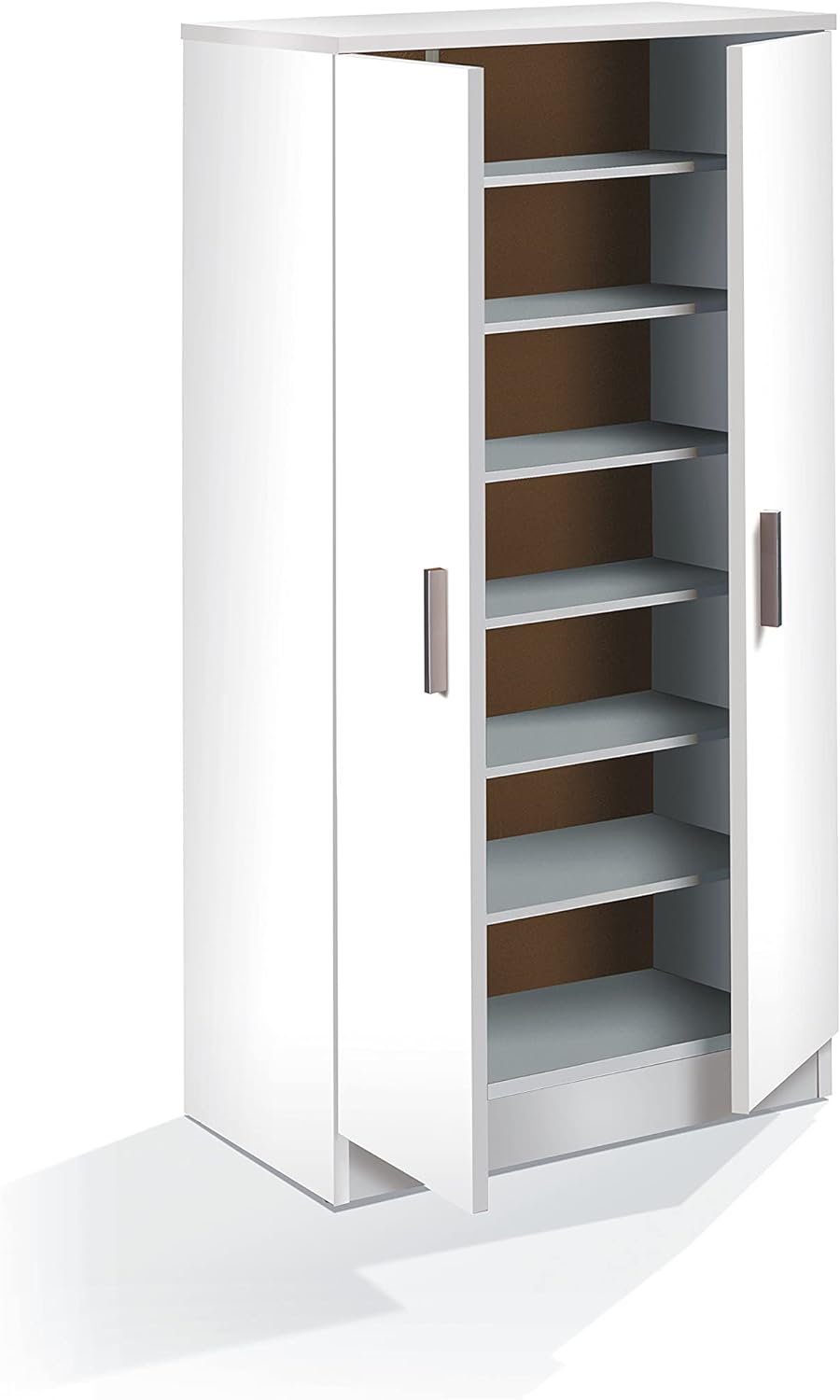 Meuble à chaussures coloris Blanc, 55 x 36 x 108 cm - 2