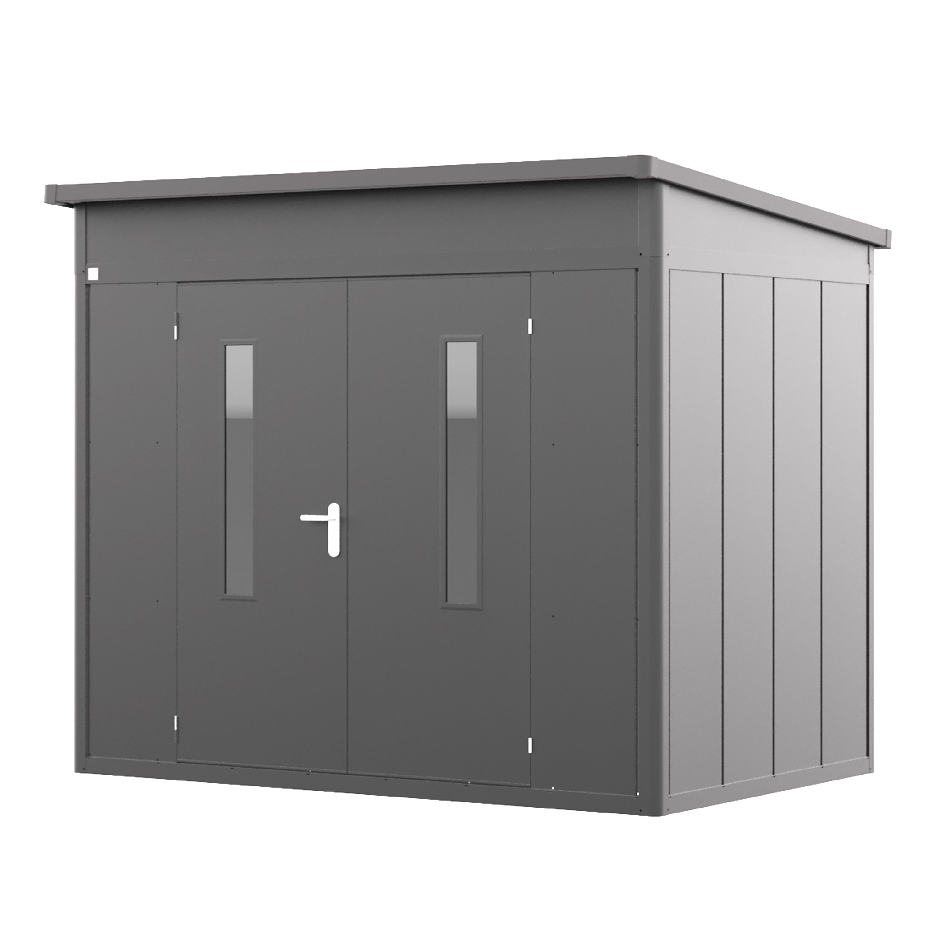 GFP Primeyard domek narzędziowy metalowy 263x180x231 cm domek ogrodowy dach jednospadowy antracyt