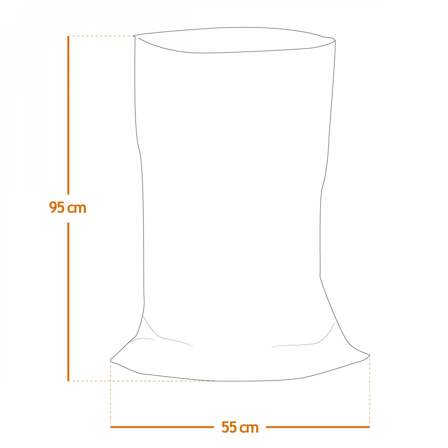 Lot de 10 sacs à gravats réutilisables en polypropylène haute qualité - 55 Kg - Blanc - Linxor - 2