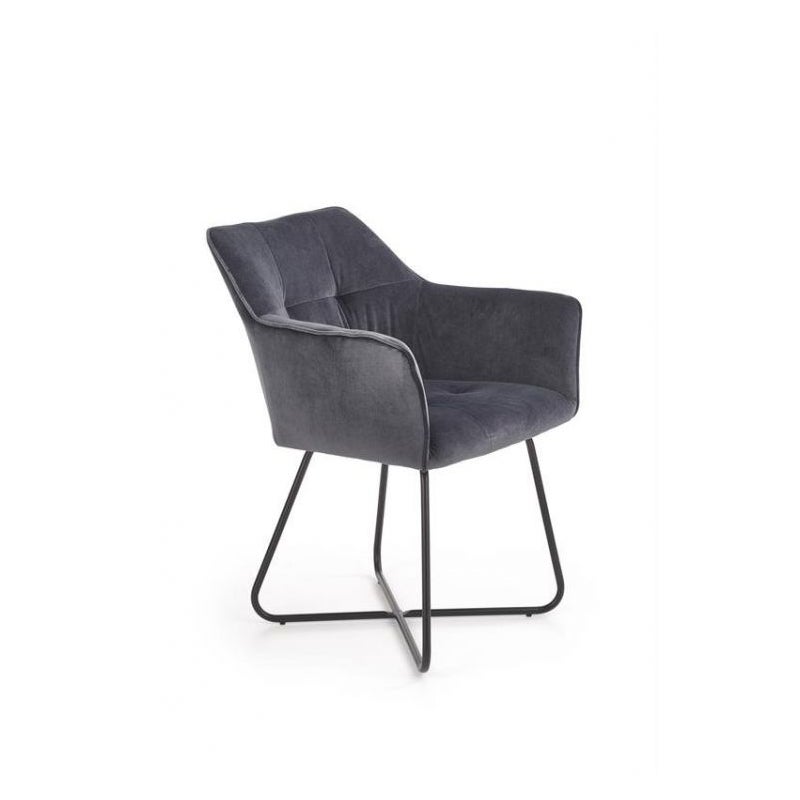Krzesło tapicerowane K377 VELVET szare