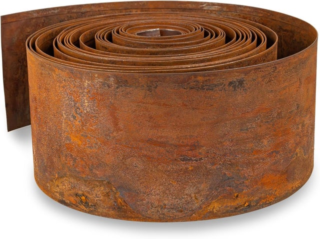 Bordure De Pelouse En Métal De 25,4 Cm X 6,1 M, Bordure De Jardin Galvanisée Ondulée, Bordure De Paysage, Bandes Longues Flexibles Pour Aménagement Paysager DIY Pour Légumes, Plate-bande Surélevée