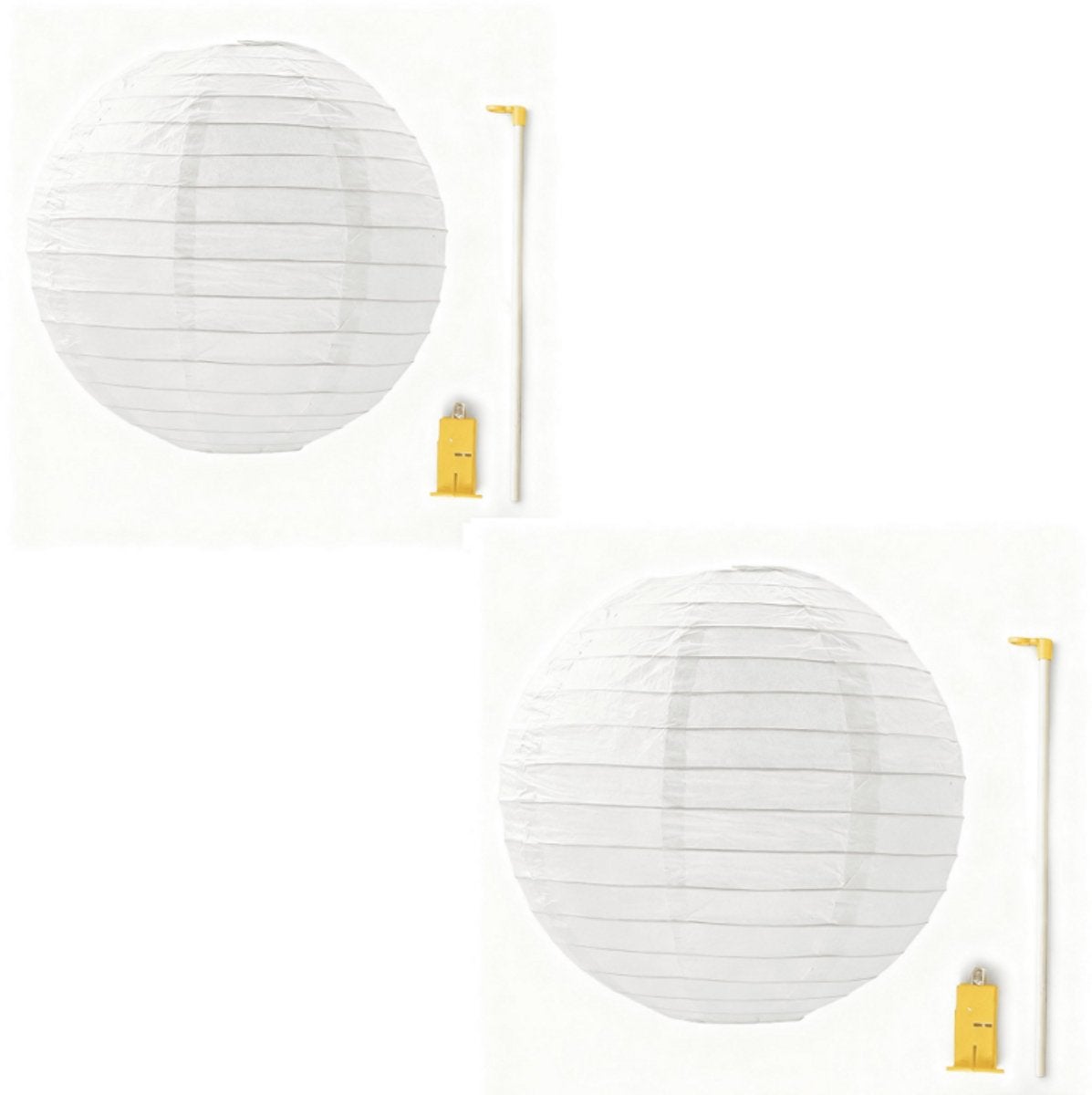 Set felinare, Felinar de hârtie albă (25 cm), cu 1 fitil și 1 mâner, potrivit pentru DIY și decorațiuni de Ziua Sfântului Martin