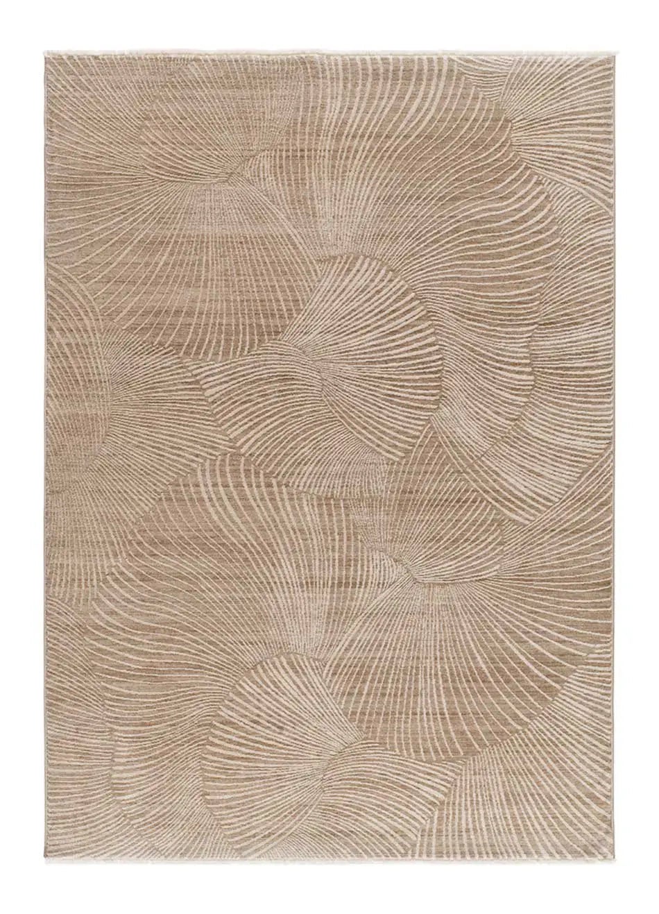 Tapis intérieur beige rectangulaire l.160 x L.230 cm ONA géométrique avec franges - ATTICGO - 7