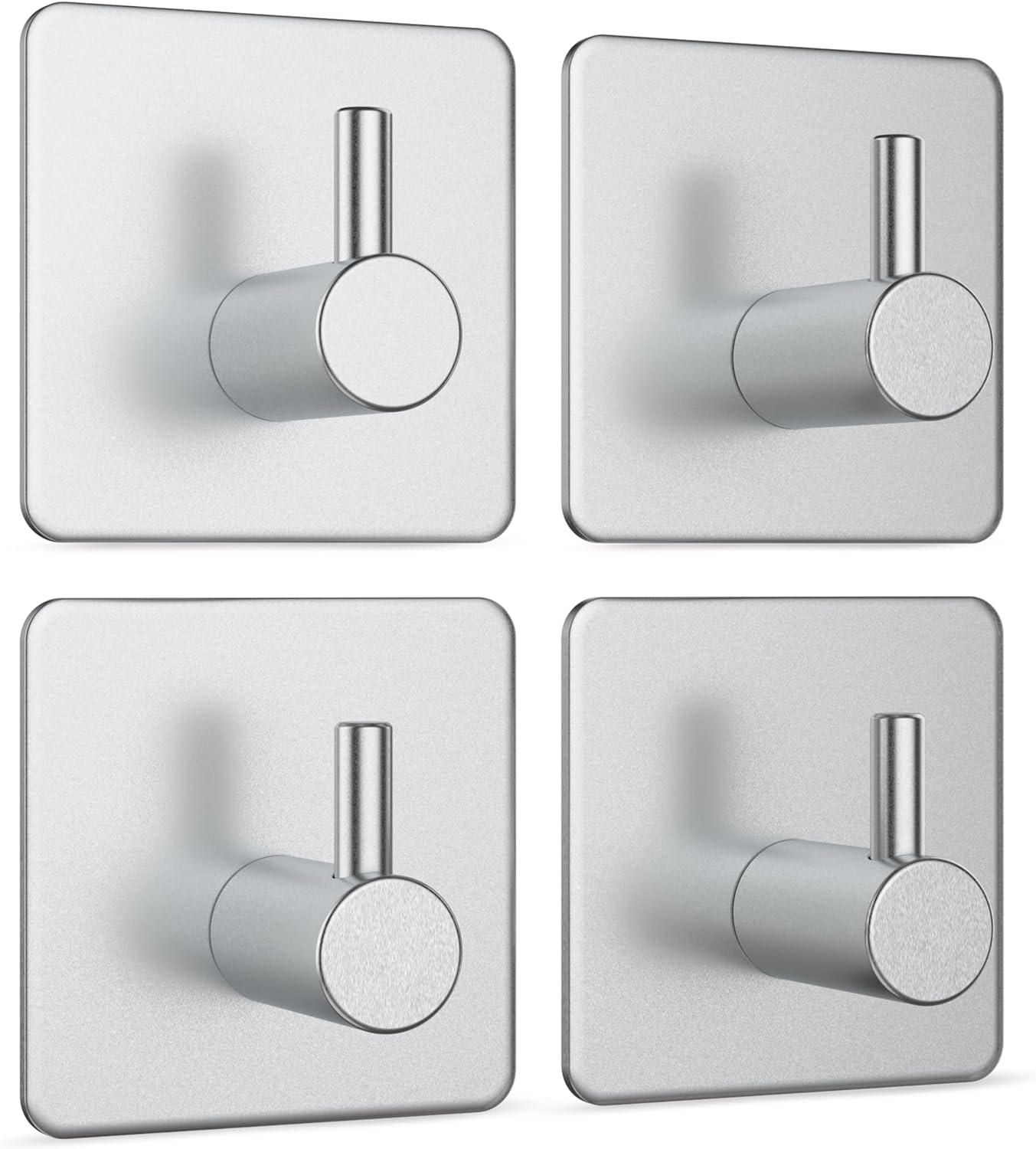 Trabag Lot De 4 Ventouses Avec Pince - Pince à Ventouse Sans Perçage - Clip à Ventouse Mural étanche - Pour Salle De Bain, Voitures, Bureaux, Cuisines