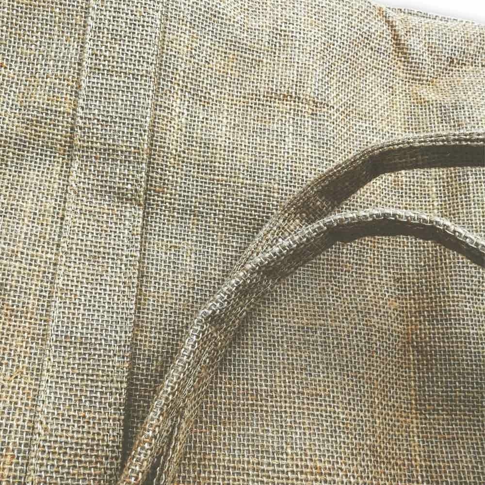 Sac à bûches en toile de jute - 64 x 30 x 39 cm - Transport bois de chauffage, pliable - 4