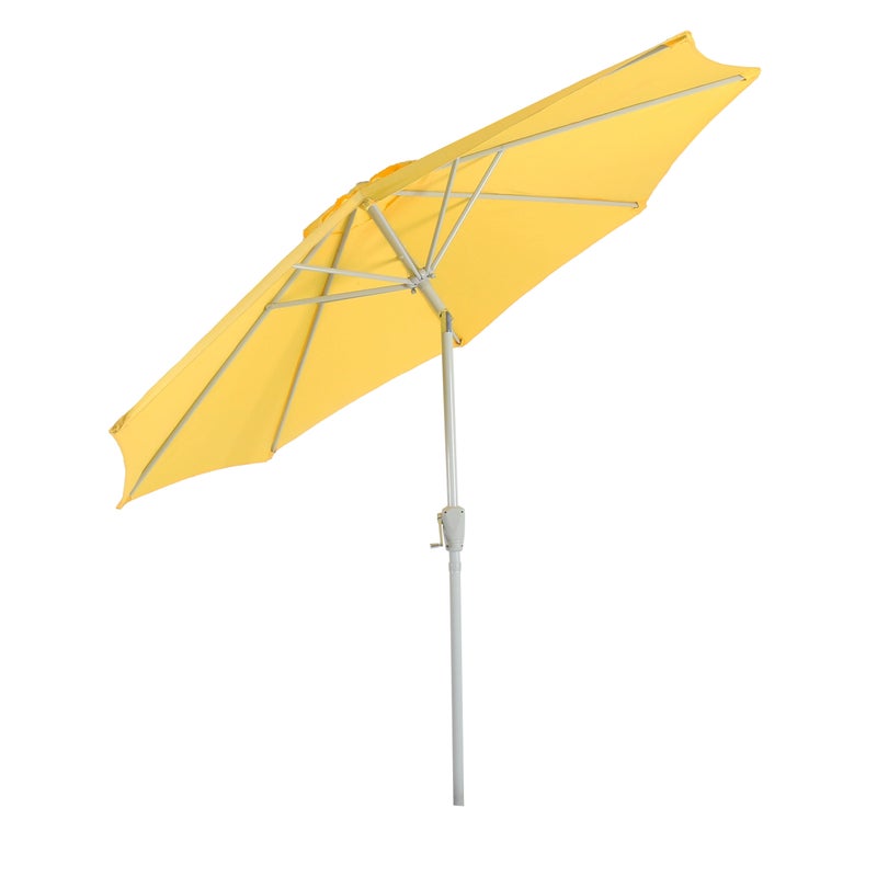 Parasol ogrodowy N18, parasol ogrodowy, Ø 2,7 m, regulowany, poliester/aluminium 5 kg ~ żółty
