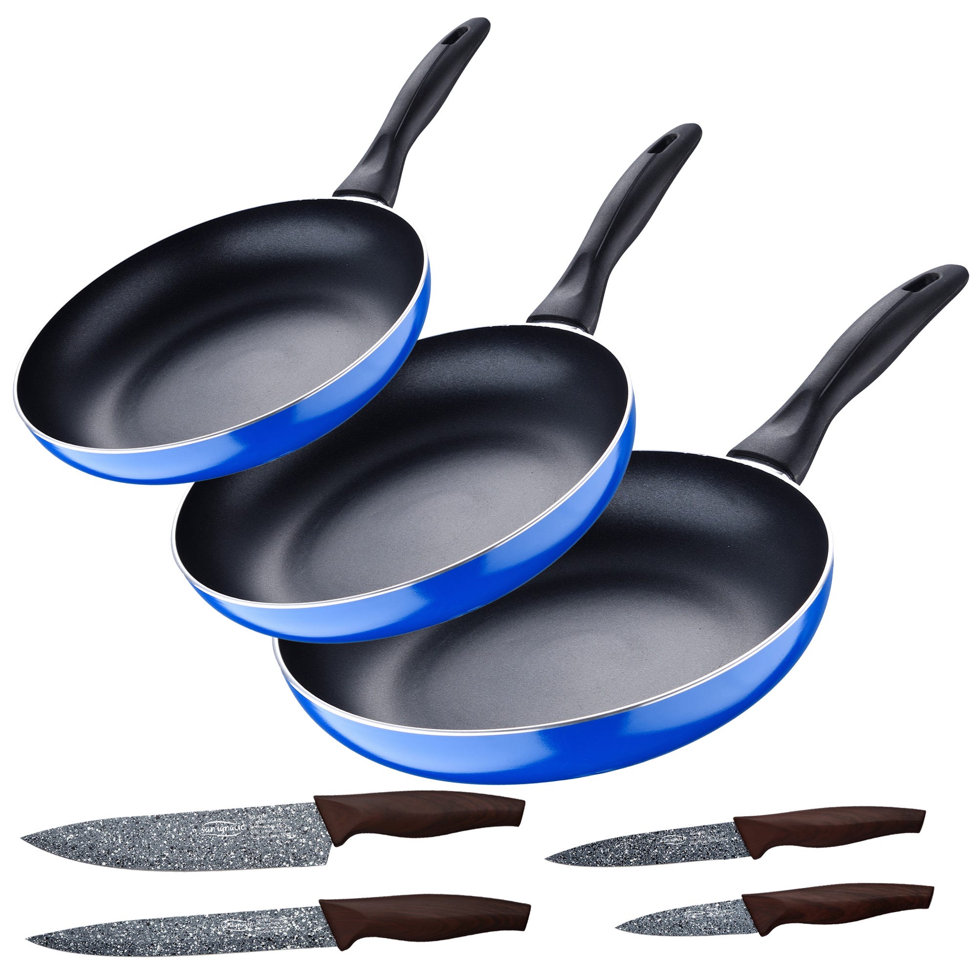 Set 3 Padelle In Acciaio Inox COOKNANO 20/26/30 Cm - Adatte A Induzione, Senza Rivestimento, Lavabili In Lavastoviglie