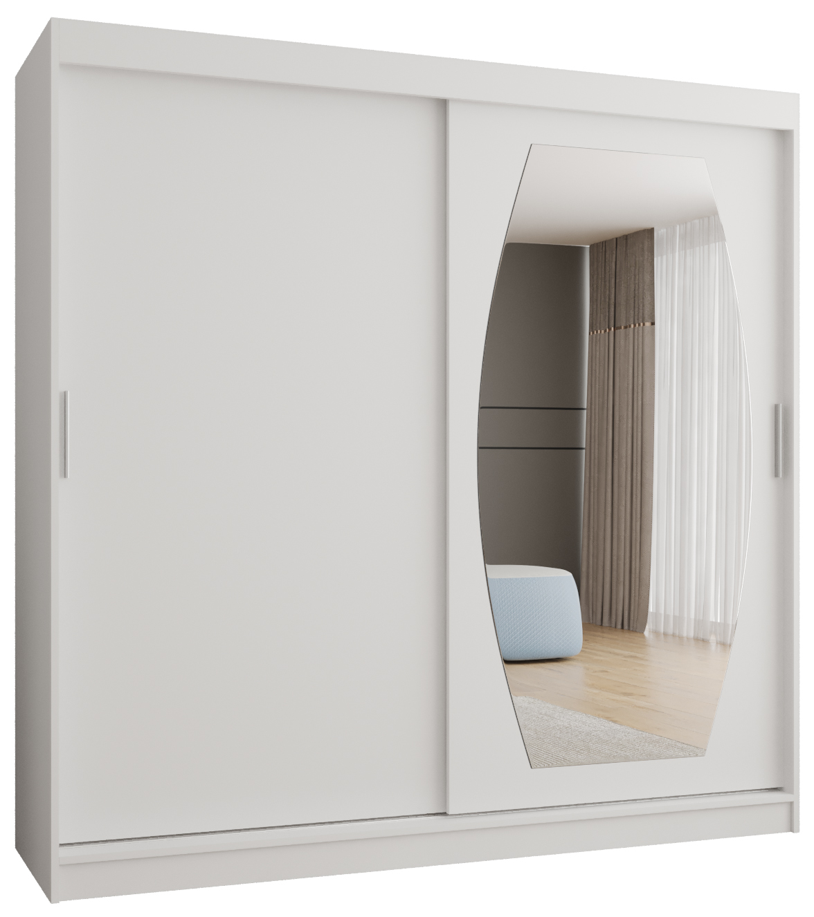 Szafa przesuwna garderoba ROSSA 200 x 62 x 200 cm Biały