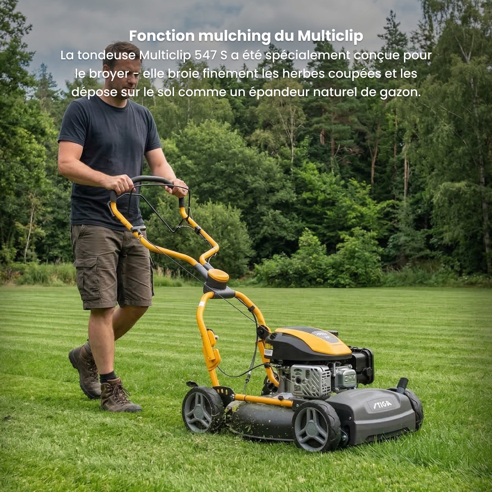 MULTICLIP 547 S STIGA Tondeuse autotractée 123cc 45cm mulching - 5