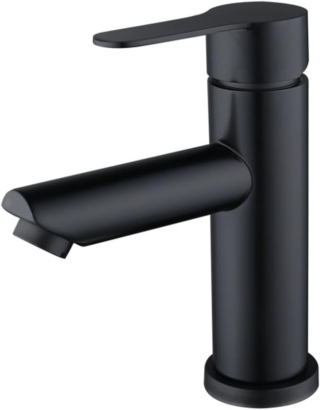 Bateria łazienkowa - wylot wody ciepłej i zimnej, z elastycznym wężem 60 cm - przeznaczona do łazienek, umywa itp. - 1 szt., czarna