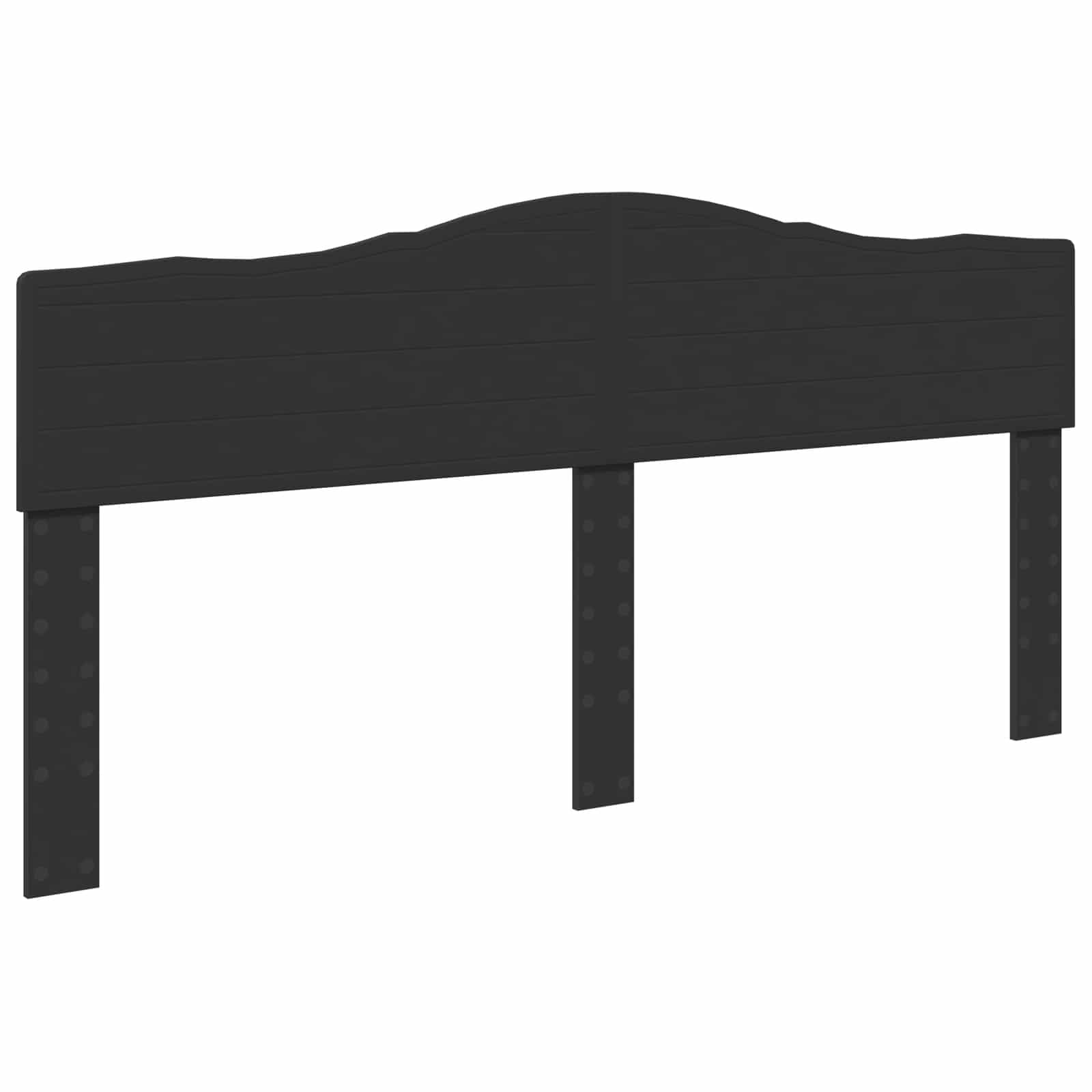 Cadre de lit noir 180 x 200 cm en bois de pin massif - 6