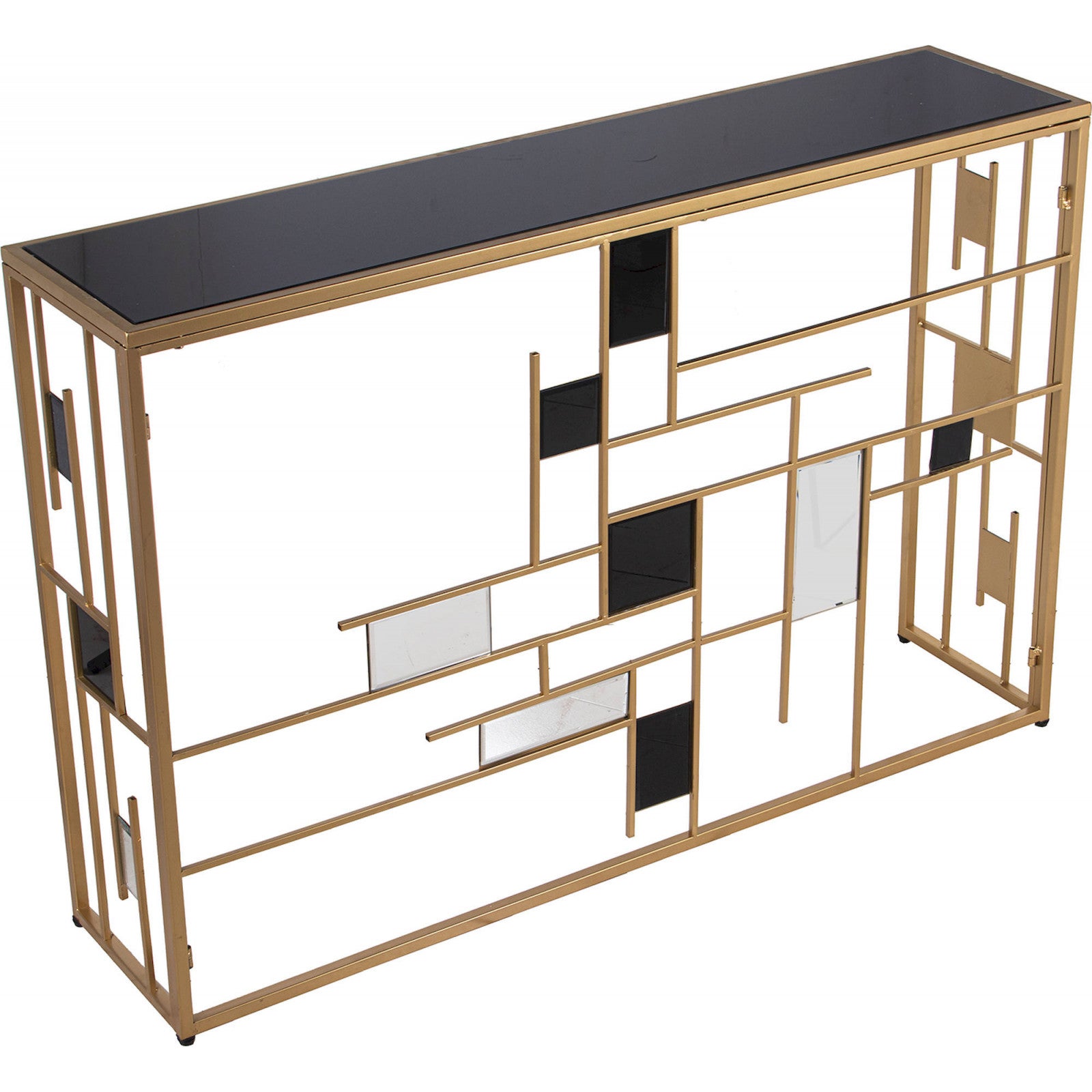 Console design élégante en métal doré pour entrée chic 120 x 28 x 80 cm ...