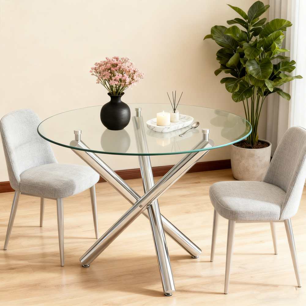 Table Ronde Moderne Table ronde moderne minimaliste, design compact pour petits espaces, 80 ...