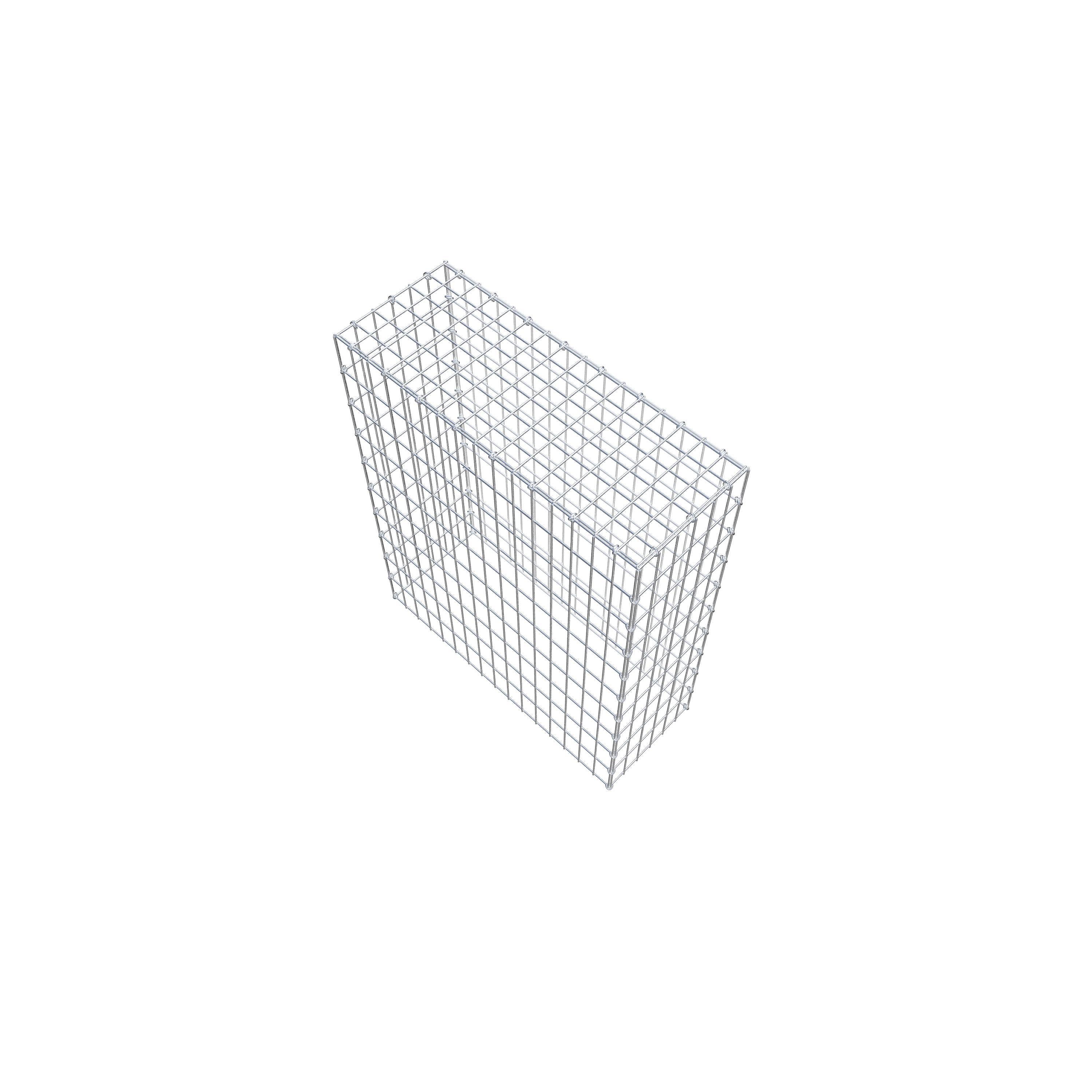 Gavión para apilar en acero galvanizado 100x80x30cm (LxAxP), malla 5 x 10cm, Anillo en C, sin rejilla inferior - 7