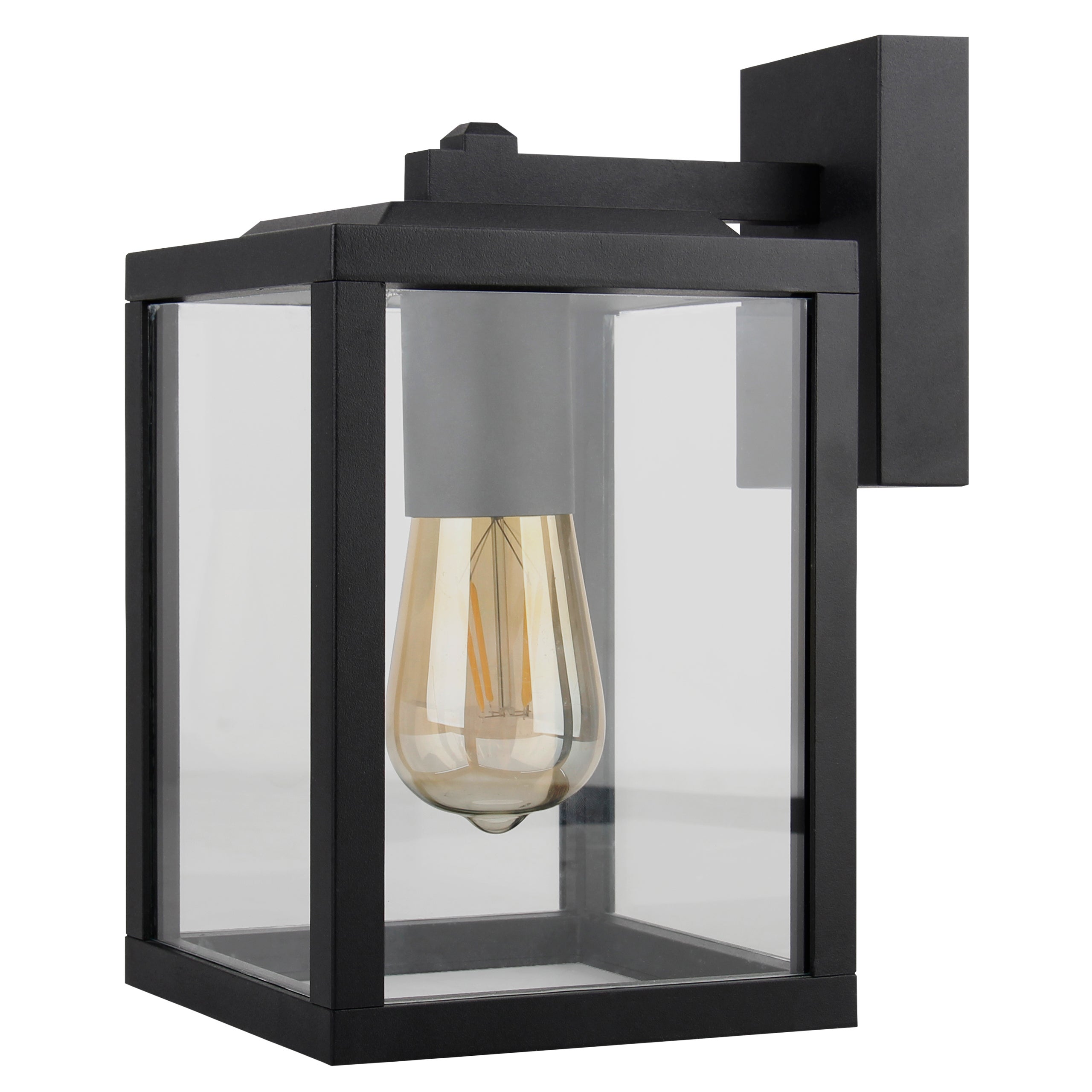 Kinkiet zewnętrzny E27 LED Lidio lampa oprawa elewacyjna IP44 czarna MasterLED