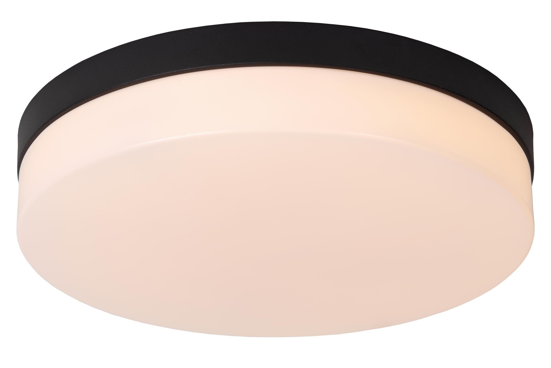 Plafon okrągły BISKIT LED 24W Ciepła biel 1550lm czarno-biały wym:7,5x34,5x34,5cm IP44 Lucide
