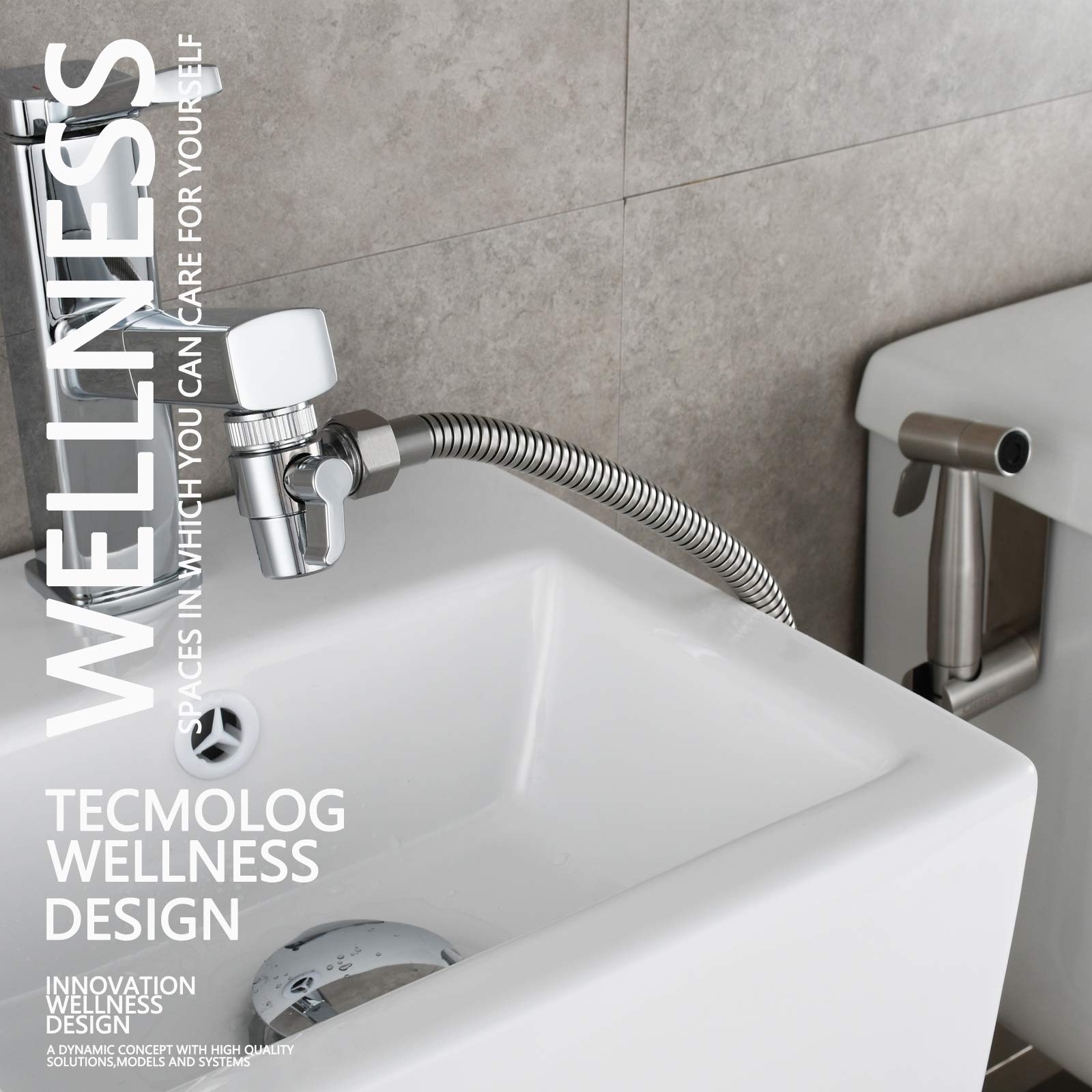 Kit Bidet Portatile Con Doccetta Acciaio - Deviatore 2 Vie, Tubo 2m, Per Igiene Personale E Pulizia