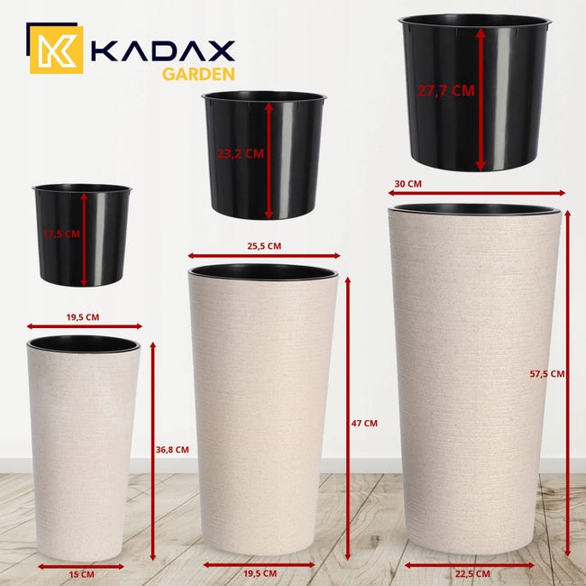 Vaso per piante PARIKIA 28 cm Bianco sporco Vaso per piante PARIKIA 28 cm Bianco sporco