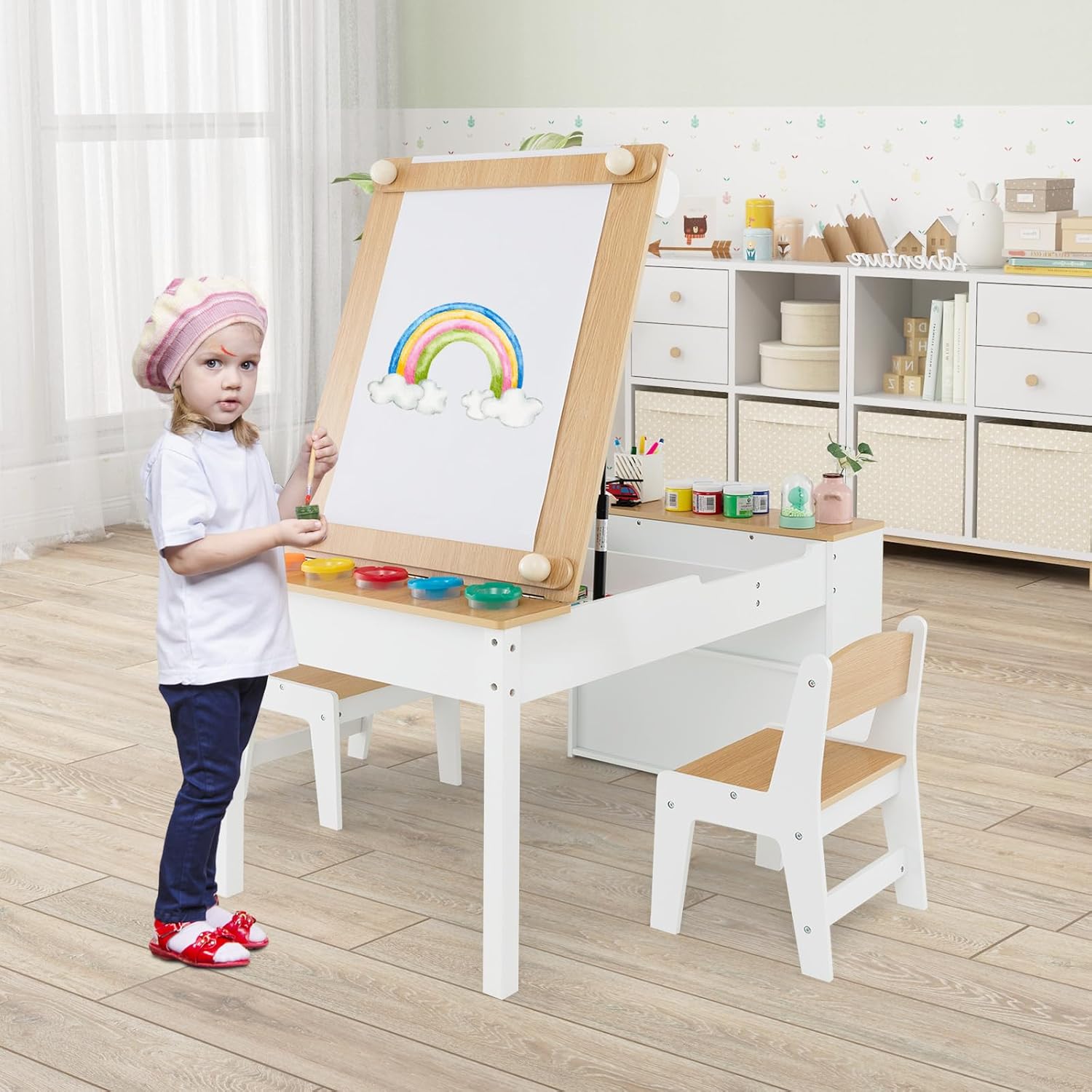Tavolino E Sedie Per Bambini MSFE Tavolo Bimbo Con Sedia,Tavolo Pe Bambini Con 2 Sedie,Tavolo Tavolino Bambini