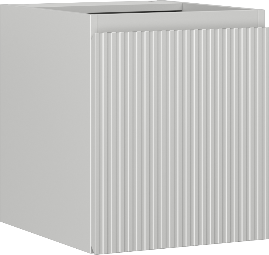 Mexen Rivel szafka łazienkowa podumywalkowa 40 cm, 1 drzwi, ryflowana, szara mat - 91A21-04047-1-BF62