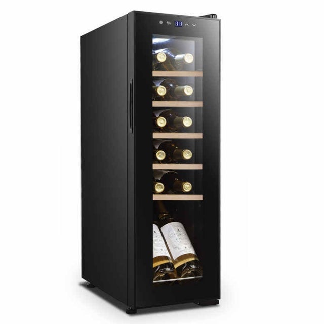 Armoire à Vin 90L 9 étagères - Noir - LED - 220V - Neuf Autonome