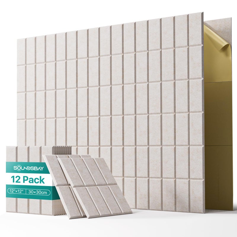 Zestaw samoprzylepnych paneli dźwiękochłonnych x cm panele ścienne dźwiękochłonne z poliestru o wysokiej gęstości izolacja termiczna i ognioodporna