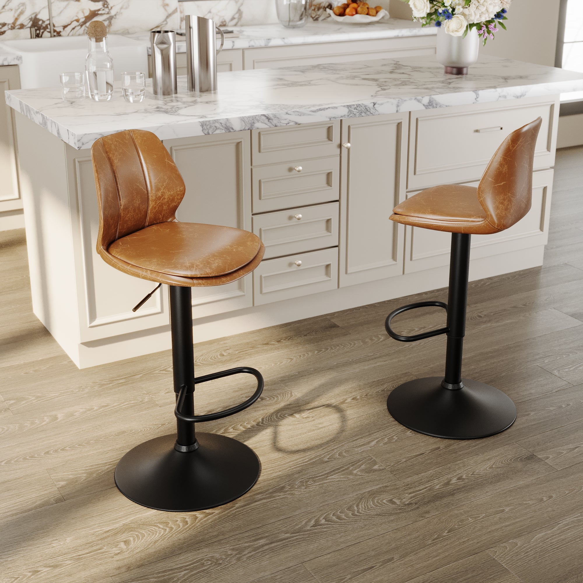 Set Da Pranzo Girevole Widppsopt Set Di Sgabelli Da Bar Girevoli