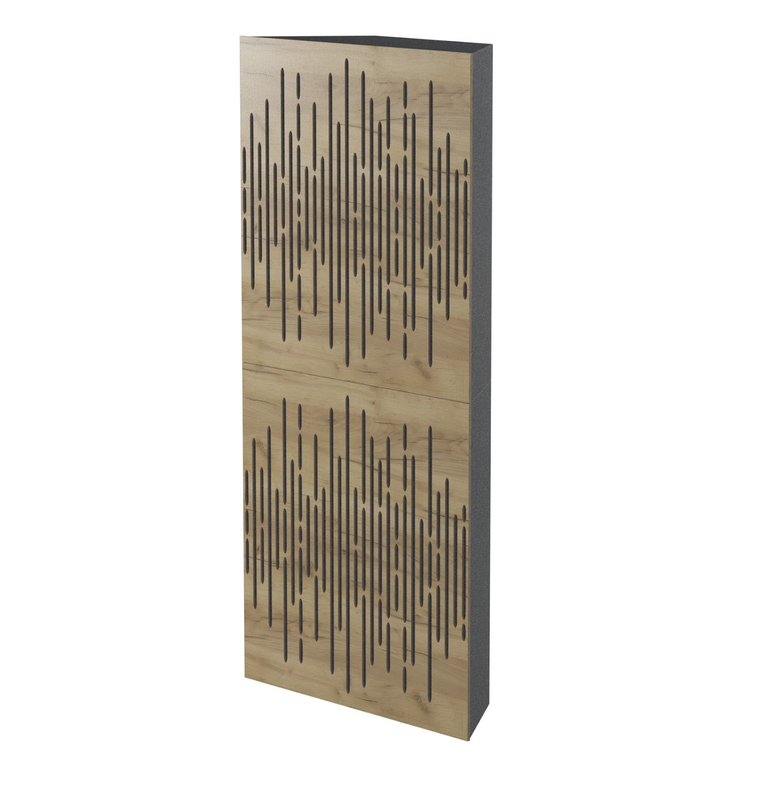 Lot de 2 Pièges à basses WAVE acoustiques insonorisants 50x50x10 cm -MDF perforé laminé et mousse acoustique -Chêne - 4