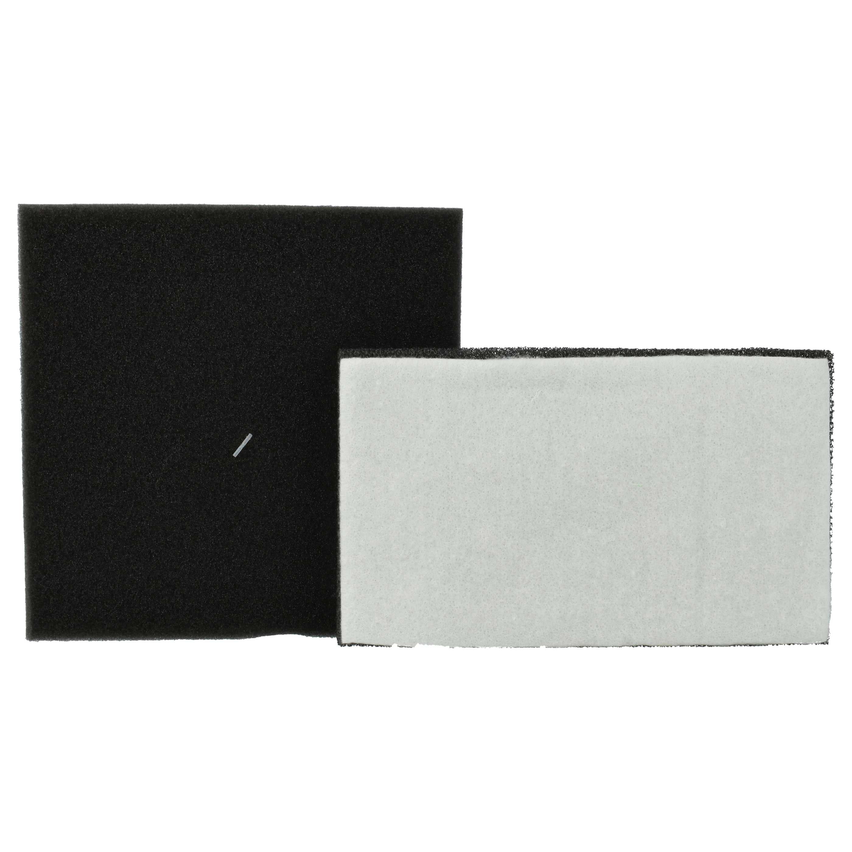 vhbw Set of 1x Sponge Filter, 1x Fabric Filter Compatible with Philips