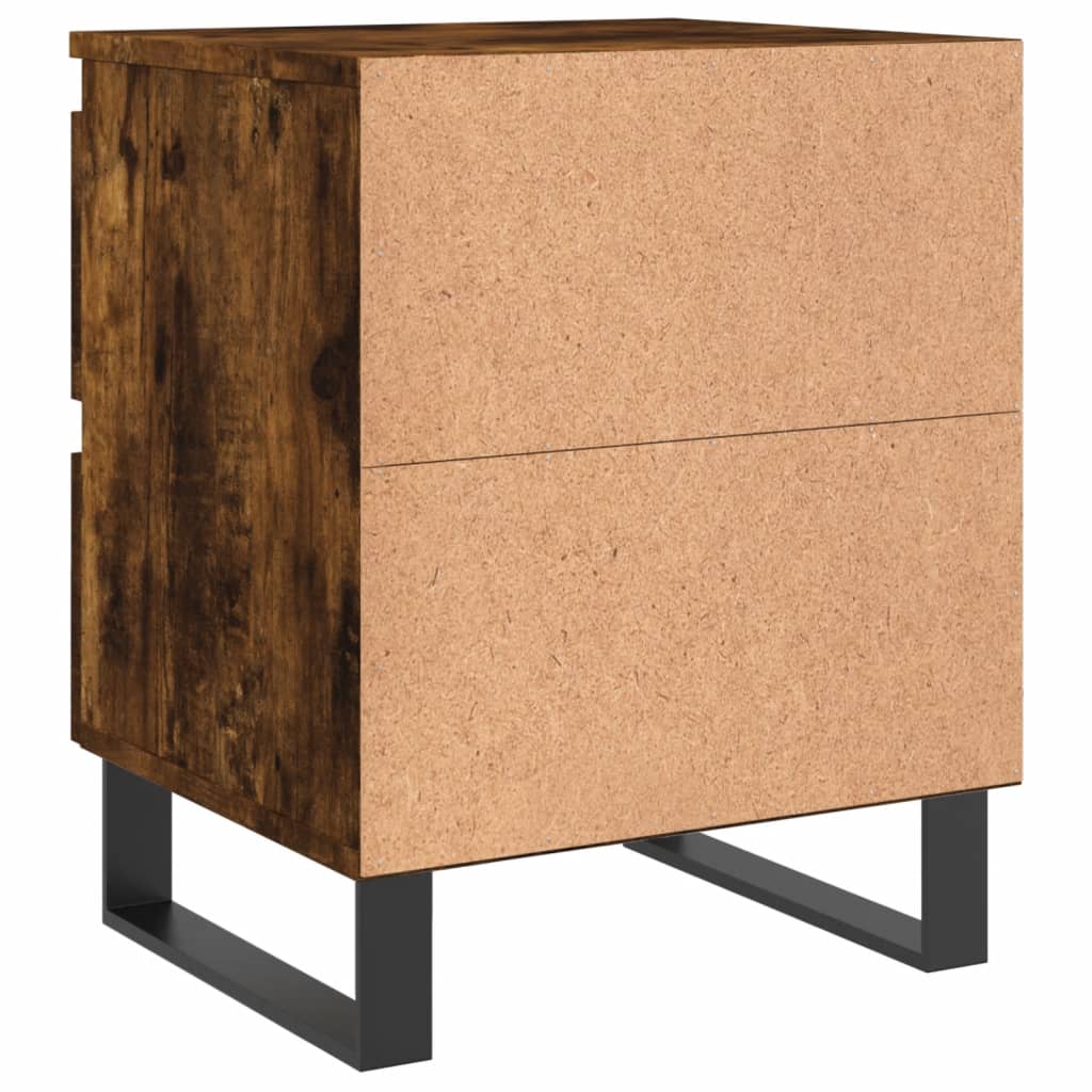 Table de chevet chêne fumé 40x35x50 cm bois d’ingénierie vidaXL - 8